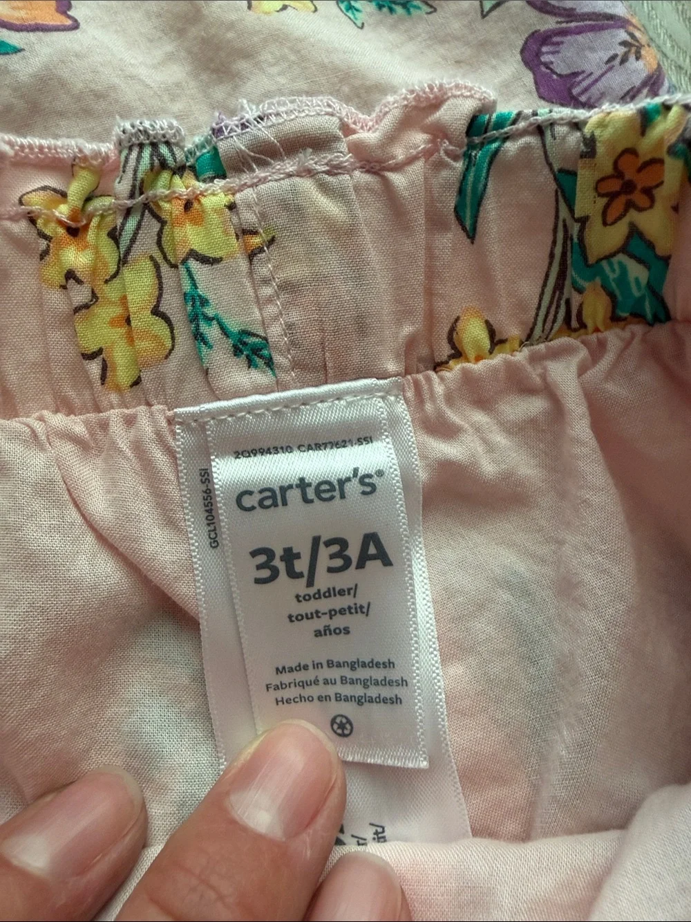 Carter’s Ruffle Sleeve Summer Two Piece Outfit- Floral/Butterflies- Girls 3T